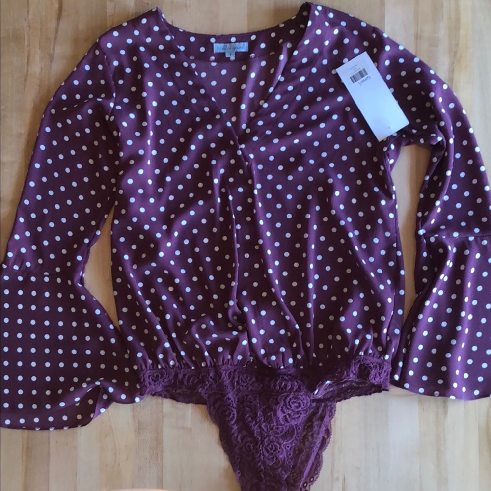 Polka Dot Blouse Body Suit